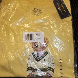Polo by Ralph Lauren Yellow Bear Crewneck Graphic Tee